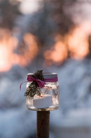 Petit bocal et ruban