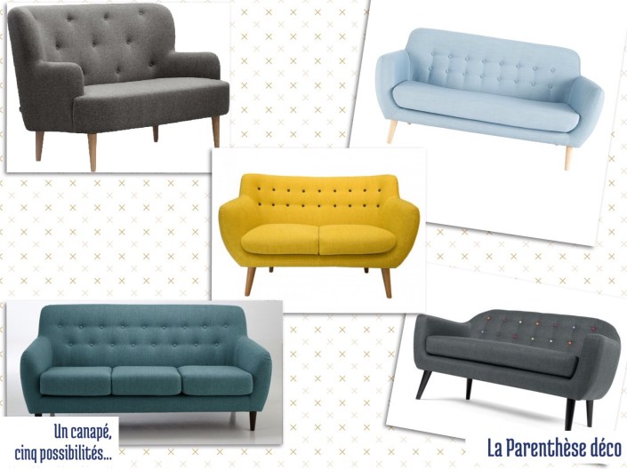 Sélection canapés rétro 50's