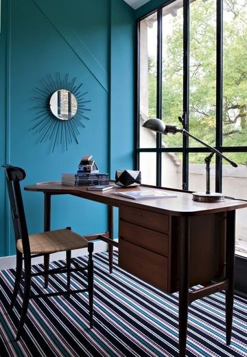 Bleu sarah lavoine bureau avec verrière