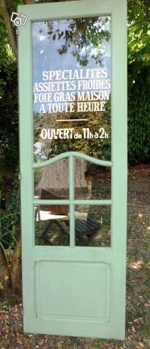 Porte restaurant à recycler en décoration - Vu sur La Parenthèse déco