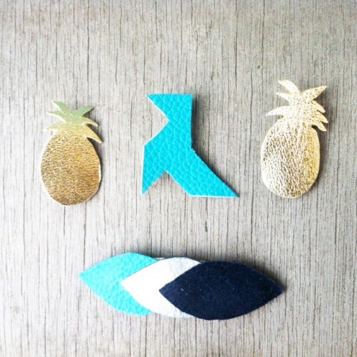 Broche en cuir coloré sur La Parenthèse déco