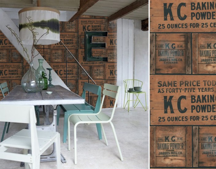 Caisses en bois en trompe l'oeil