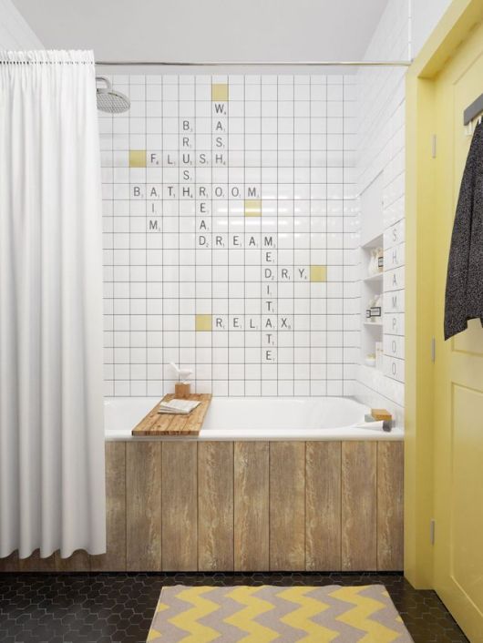 Salle de bain esprit scrabble